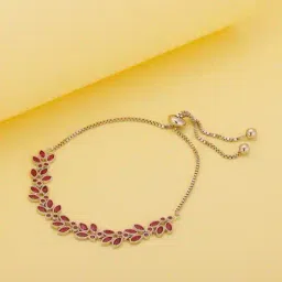 giva Sterling Silver Leaf Bracelet image 1