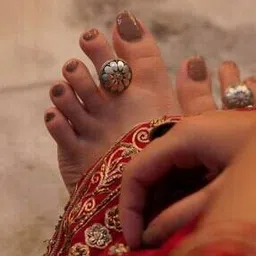 shyle Sterling Silver Moh Intricate Petal Toe Rings-picture-17