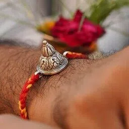 Sterling Silver Adya Chitai Dhaal Rakhi-image-13