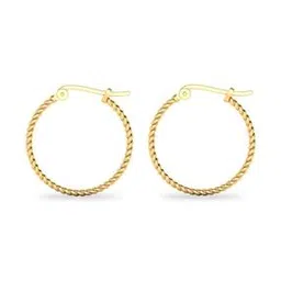 Yellow Gold Hoop Earrings-image-54