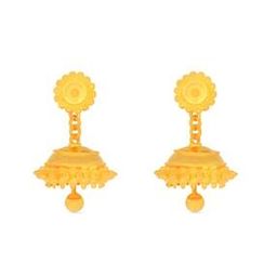 bhima jewels Women Yellow Gold Jhumka Earrings-picture-28