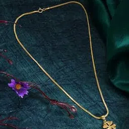 osasbazaar Sterling Silver Gold-Plated Pendant with Chain-picture-38