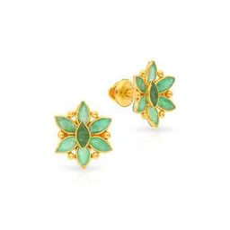 malabar gold & diamonds Yellow Gold Stone-Studded Stud Earrings-picture-43