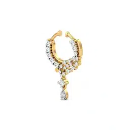 Yellow Gold Diamond-Studded Rudhi Nose Ring-image-39