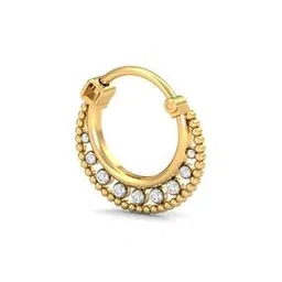 kuberbox Yellow Gold Diamond-Studded Vistra Septum Nose Ring-picture-25