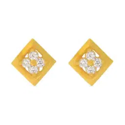 bhima jewels Women Yellow Gold Stone-Studded Stud Earrings-picture-38