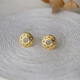 mannash Sterling Silver Gold-Plated Stud Earrings-picture-48