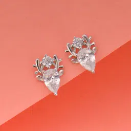 giva Sterling Silver Antlers of Love Stud Earrings image 1