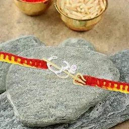 Sterling Silver Om Trishul Rakhi-image-8