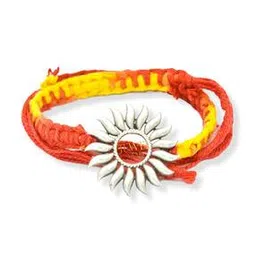 jewelyaari Sterling Silver Floral Rakhi-picture-22