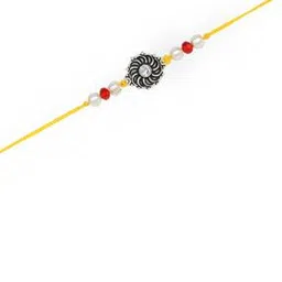 jewelyaari Sterling Silver Beaded Rakhi-picture-17
