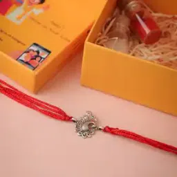 Sterling Silver Dancing Peacock Rakhi-image-46