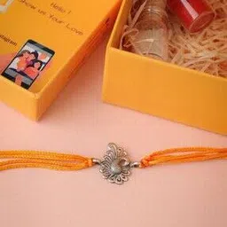 shyle Sterling Silver Dancing Peacock Rakhi-picture-22