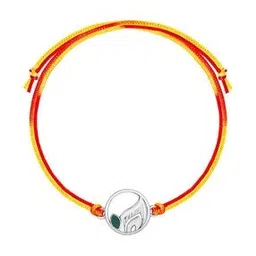 giva Sterling Silver Peacock Feather Rakhi-picture-45