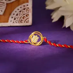giva Men Sterling Silver Gold-Plated Pure Affection Rakhi-picture-28