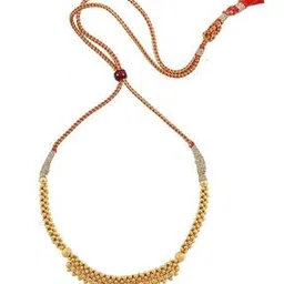 p n gadgil jewellers Yellow Gold Kolhapuri Thushi-Kriti Necklace-picture-13