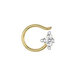 avsar Yellow Gold Diamond-Studded Kanyakumari Nose Pin-picture-16