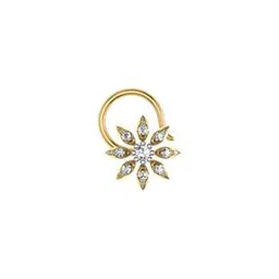 avsar Yellow Gold Diamond-Studded Patana Nose Pin-picture-41
