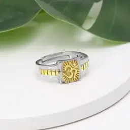 giva Sterling Silver Graceful Om Ring-picture-27