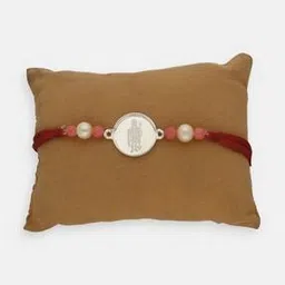 srijagdamba pearls dealer Pure Silver Hanuman Rakhi with Tie-Up-picture-28
