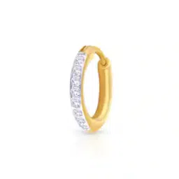 Yellow Gold Stone-Studded Nose Ring-image-1