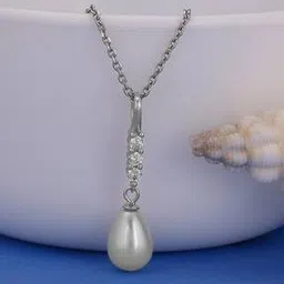 giva Anushka Silver Pearl Pendant with Chain-picture-46