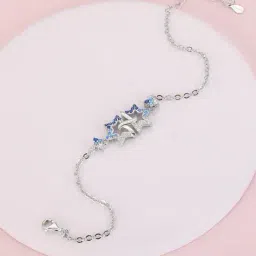 giva Sterling Silver Interlocked Maple Bracelet image 1