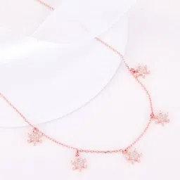 giva Sterling Silver Rose Gold-Plated Frost Charm Necklace image 1