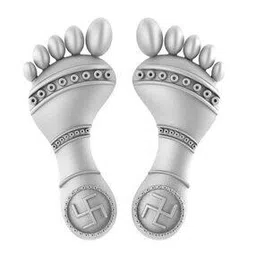 akshat sapphire 925 Silver  God Laxmi charan Paduka-picture-44