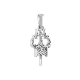 akshat sapphire Sterling Silver Shiva Trishul Pendant with Chain-picture-16