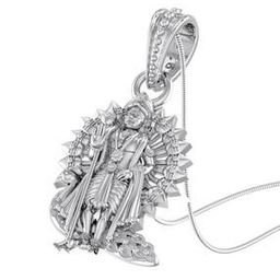 akshat sapphire Sterling Silver Kartikeya Pendant with Chain-picture-49