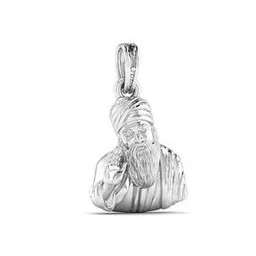 Sterling Silver Guru Nanak Pendant with Chain-image-75