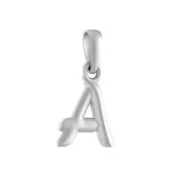 akshat sapphire Sterling Silver Alphabet A Pendant with Chain-picture-36