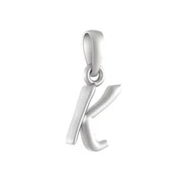 akshat sapphire Sterling Silver Alphabet K Pendant with Chain-picture-43