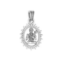 akshat sapphire Sterling Silver Lord Hanuman Pendant with Chain-picture-29