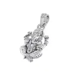 akshat sapphire Sterling Silver Lord Ganesh Pendant with Chain-picture-30