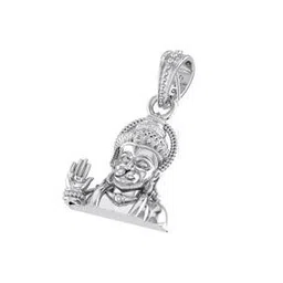 akshat sapphire Sterling Silver Lord Hanuman Pendant with Chain-picture-40