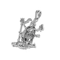 akshat sapphire Sterling Silver Goddess Kali Pendant with Chain-picture-10