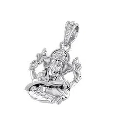 akshat sapphire Sterling Silver Lord Ganesh Pendant with Chain-picture-47