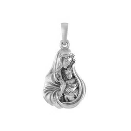akshat sapphire Sterling Silver Mother Mary Pendant with Chain-picture-31
