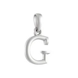 akshat sapphire Sterling Silver Alphabet G Pendant with Chain-picture-18