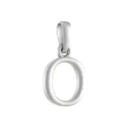 akshat sapphire Sterling Silver Alphabet O Pendant with Chain-picture-44