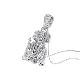 akshat sapphire Sterling Silver Hanuman Pendant with Chain-picture-42