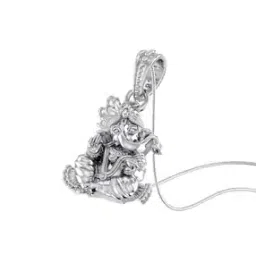akshat sapphire Sterling Silver Ganesha Pendant with Chain-picture-18