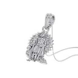 akshat sapphire Sterling Silver Murugan Pendant with Chain-picture-21