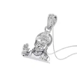 akshat sapphire Sterling Silver God Hanuman Pendant with Chain-picture-24