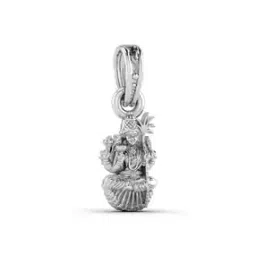 akshat sapphire Sterling Silver Goddess Laxmi Ji Pendant with Chain-picture-50