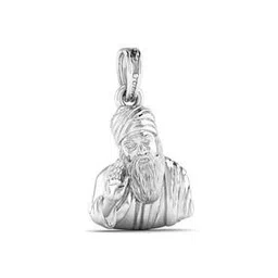 akshat sapphire Sterling Silver Sai Baba Pendant with Chain-picture-47