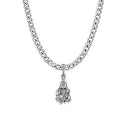 akshat sapphire Sterling Silver Lord Kuber Pendant with Chain-picture-14