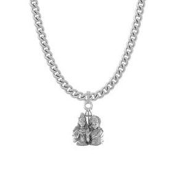 akshat sapphire Sterling Silver Shiva Parvathi Pendant with Chain-picture-30